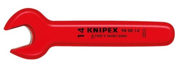 Изолированный гаечный ключ Knipex рожковый, 8мм, KN-980008