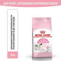 Корм для котят в период первой фазы роста и отъема, беременных и кормящих кошек, Royal Canin Mother&Babycat( Мазэ Энд Бэбикэт), сухой, 4 кг