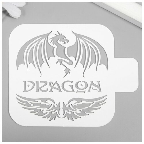 фото Трафарет для татуировки "дракон" 9х9 см noname