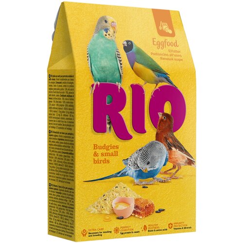 RIO EGGFOOD корм яичный для волнистых попугаев и мелких птиц (250 гр х 2 шт) rio корм для птиц основной рацион для крупных попугаев 1кг 3 шт