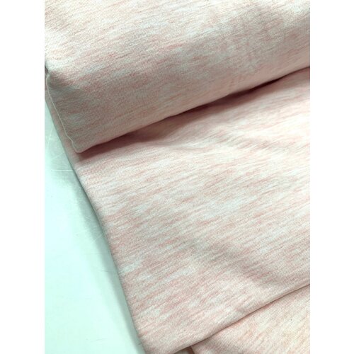 Ткань на отрез Трикотажное полотно Кулирка розовый меланж trkgl200123-1