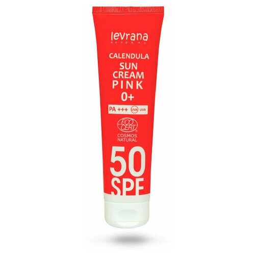 Крем солнцезащитный Календула 50SPF PINK | 100 мл | Levrana