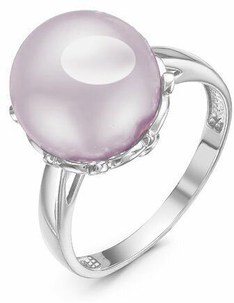 Кольцо Diamant online, серебро, 925 проба, жемчуг, жемчуг Swarovski синтетический, фианит