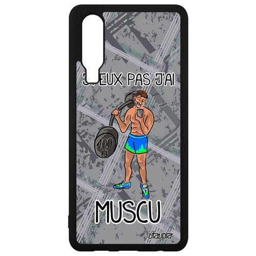 фото Чехол на huawei p30 французский дизайн не могу - у меня бодибилдинг! шутка повод utaupia