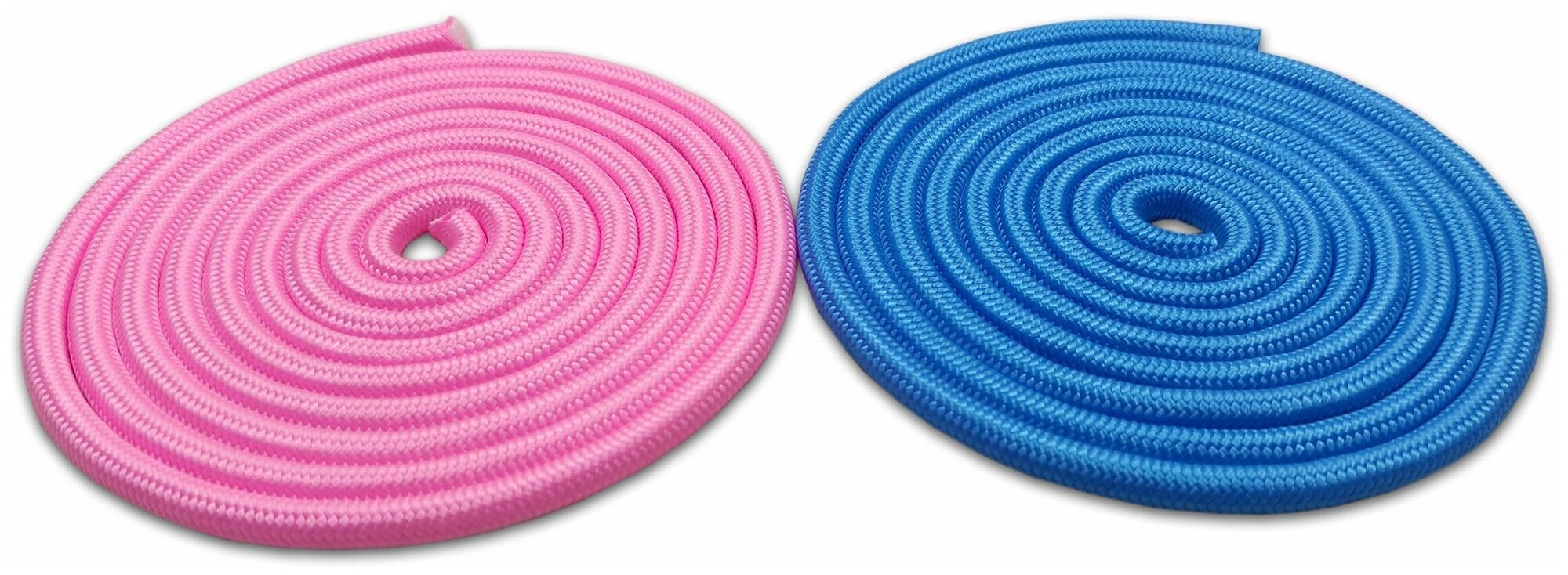 Две гимнастические скакалки розовая и голубая (3 метра)
