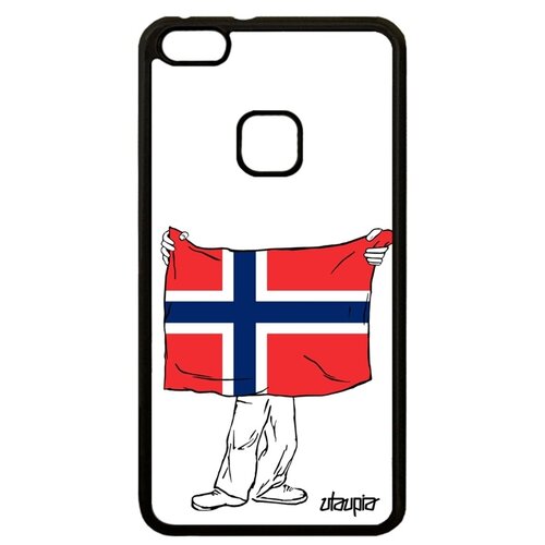 фото Чехол для p10 lite, "флаг норвегии с руками" страна патриот utaupia