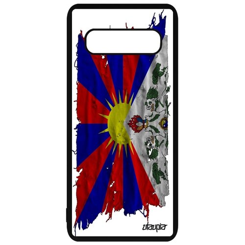 фото Чехол для мобильного galaxy s10 plus, "флаг тибета на ткани" государственный патриот utaupia