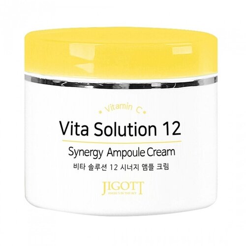 JIGOTT VITA SOLUTION 12 SYNERGY AMPOULE CREAM Ампульный крем для лица уход за лицом jigott ампульный крем для лица synergy