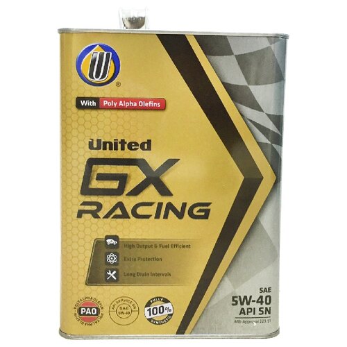 Синтетическое моторное масло United Oil GX Racing 5W-40, 1 л