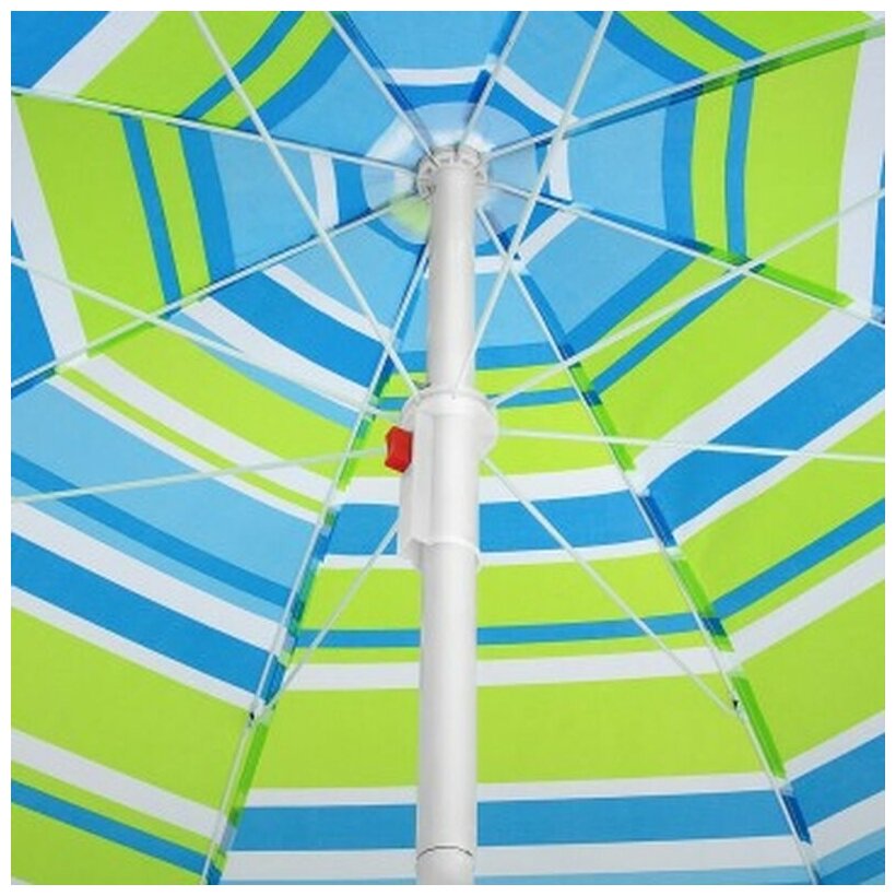 Зонт пляжный d 2м с наклоном (22/25/170Т) (N-200N-SB) NISUS (разноцветные полосы, ) - фотография № 8