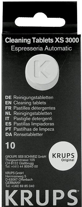 Таблетки Krups для очистки от кофейных масел XS3000