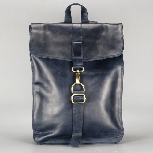 Кожаный рюкзак, Manticastore, тёмно синий, Your Post Dark Blue