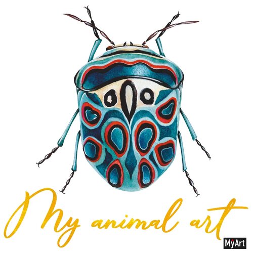 Скетчбук Проф-Пресс Myart, My animal Art, 20 х 20 см, 160г/м2, 40 л. жук 1 20 см 20 см 160 г/м²