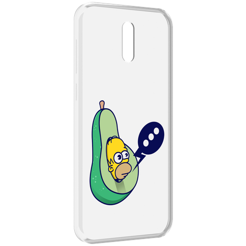Чехол MyPads Гомер-авокадо для Alcatel 3L (2019) задняя-панель-накладка-бампер