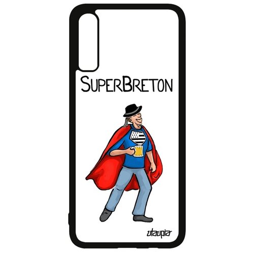 фото Чехол для смартфона samsung galaxy a70, "супербретонец" супергерой рисунок utaupia