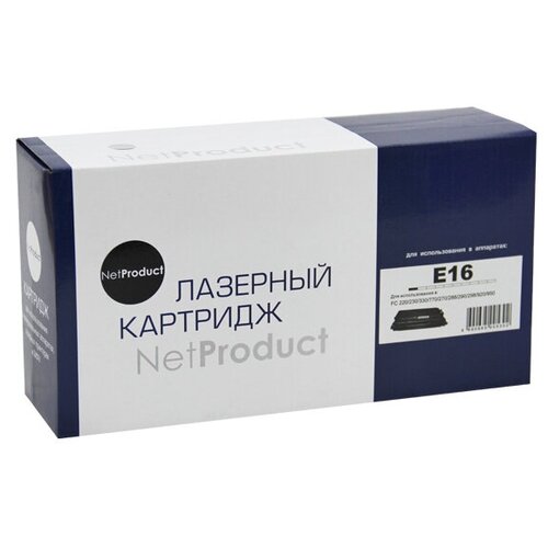 Картридж NetProduct N-E-16, 2000 стр, черный картридж canon e 16 1492a003 для canon fc 200 210 220 226 230 310 330 336 530 черный