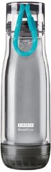 Бутылка для безалкогольных напитков, для воды ZOKU Active ZK128 475 мл стекло серый/голубой