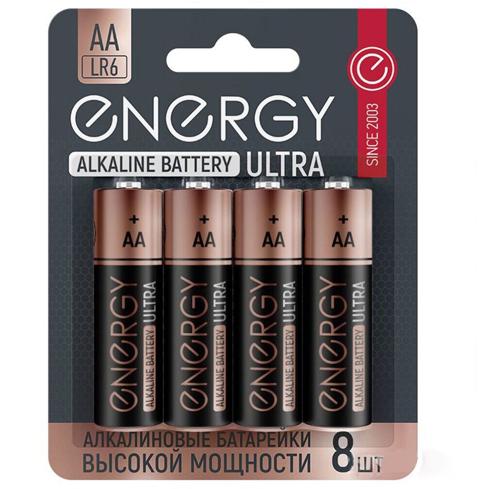 Батарейка Energy Ultra LR6/8B типоразмер АА 8 шт