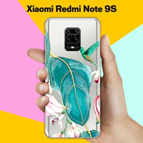 Силиконовый чехол Колибри на Xiaomi Redmi Note 9S силиконовый чехол на xiaomi redmi note 9s сяоми редми нот 9s соты бирюзовые