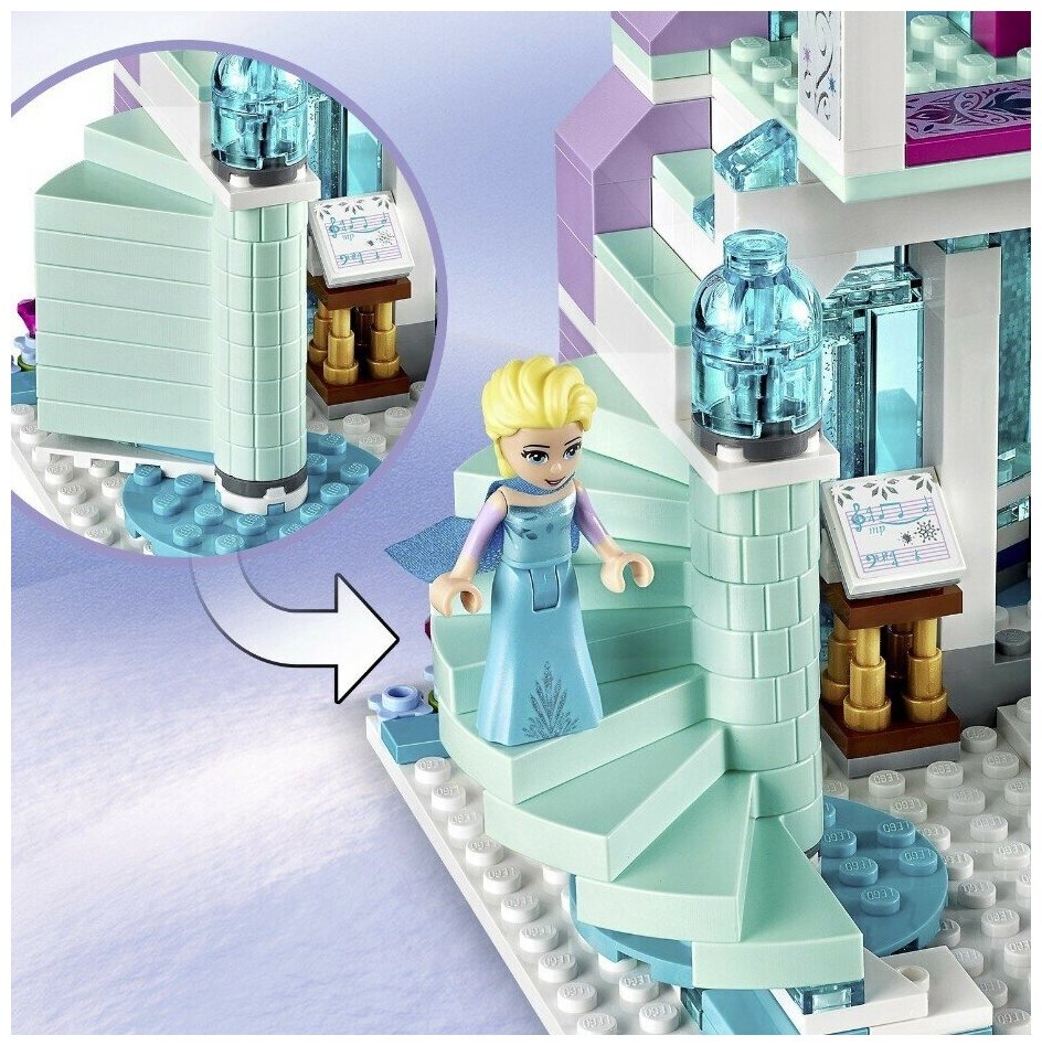 Конструктор Холодное сердце Волшебный ледяной замок Эльзы 848 деталей LED-детали / мини-фигурки / принцессы / Олаф / совместим со всеми конструкторами