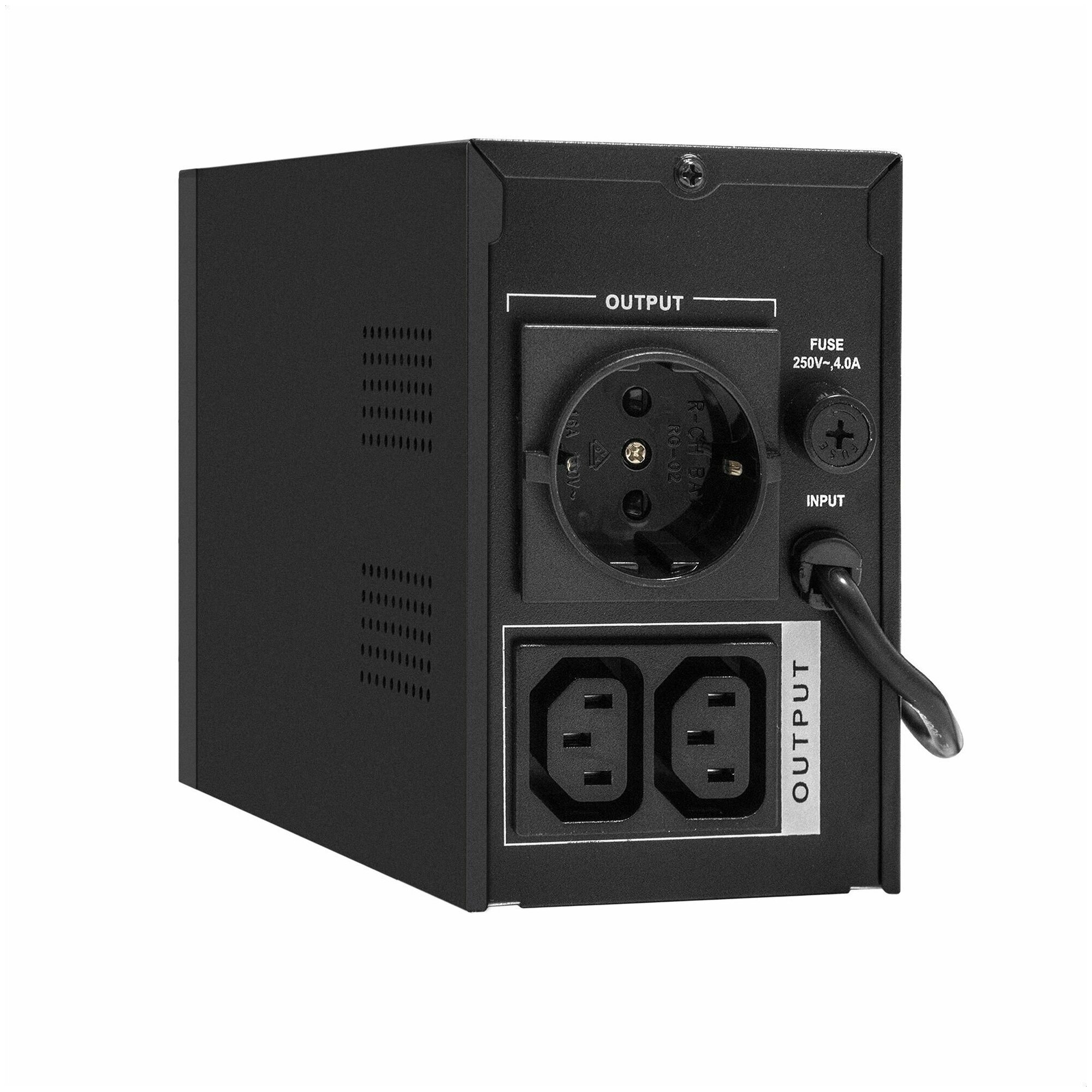 Источник бесперебойного питания Exegate EX292787RUS 1000VA/550W, LCD, AVR, 1*Schuko+2*C13, металлический ко - фото №2