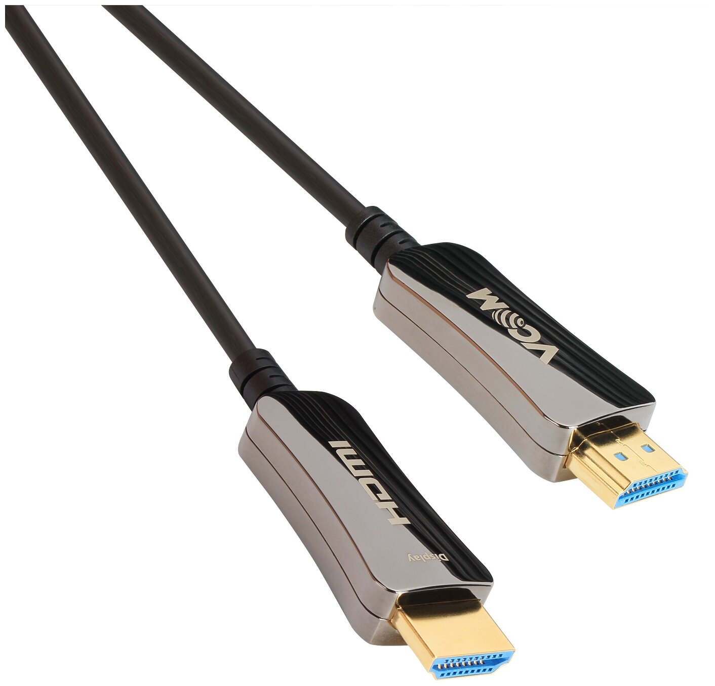 Кабель аудио-видео VCOM, HDMI (m) - HDMI (m) , ver 2.0, 30м, GOLD черный [d3742a-30m] Noname - фото №1