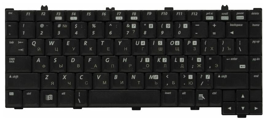 Клавиатура для ноутбуков HP Compaq XF100, XF200, XF300, ZE1000 ZE1200, Acer Aspire 1300 RU, Black