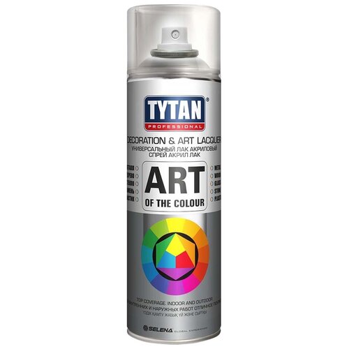 Аэрозольный универсальный акриловый лак Tytan Professional Art of the color, матовый, 400 мл