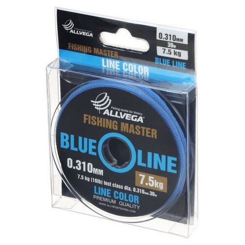 фото Леска монофильная allvega "fishing master" 30м 0,310мм, 7,5кг, голубая 9335949