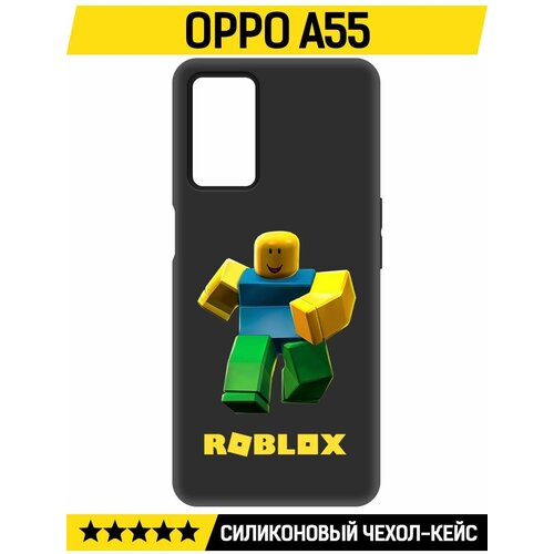 Чехол-накладка Krutoff Soft Case Roblox-Классический Нуб для Oppo A55 черный чехол накладка krutoff soft case roblox классический нуб для oppo a54 черный