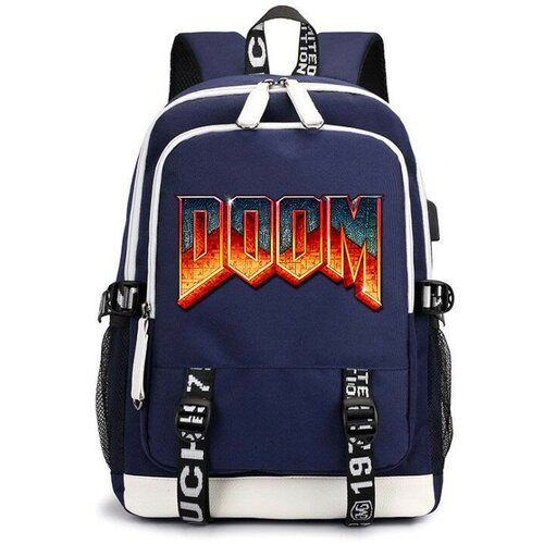 фото Рюкзак дум (doom) синий с usb-портом №2 noname