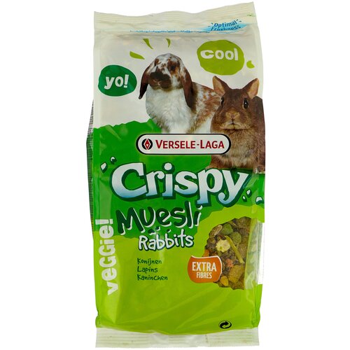 Корм для кроликов Versele-Laga Crispy Muesli Rabbits , 1 кг вегенсы сущеные овощи готовка свекольные кубики подушка 85 гр