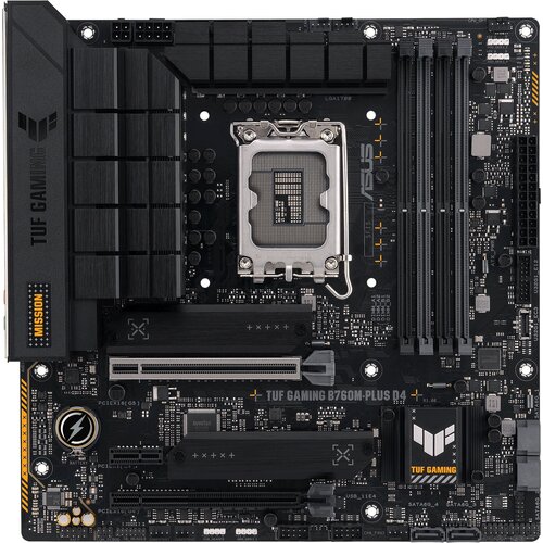 ASUS Материнская плата Asus TUF GAMING B760M-PLUS D4 Soc-1700 Intel B760 4xDDR4 mATX AC97 8ch71 25Gg RAIDHDMIDP TUF GAMING B760M-PLUS D4 2310700₽
