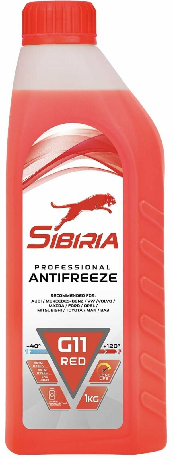 Антифриз Sibiria Ож-40 G11 Готовый -40c Красный 1 Кг 805585 Sibiria арт. 805585