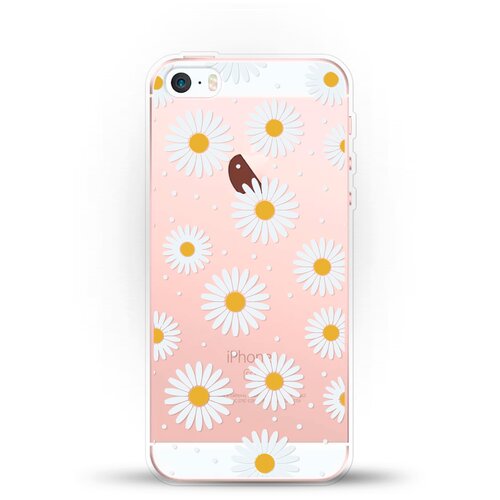 фото Силиконовый чехол ромашки на apple iphone 5/iphone 5s/iphone se andy & paul