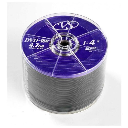 Носители информации DVD-RW, 4x, VS, Bulk/50, VSDVDRWB5001 1 шт.