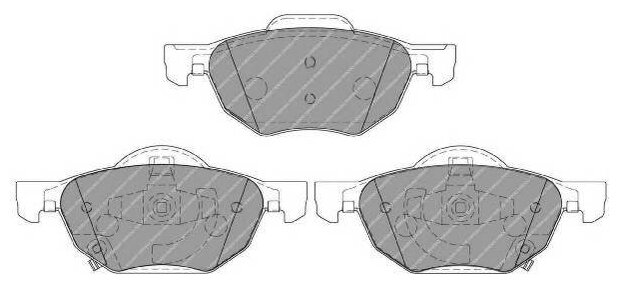 Передние колодки Ferodo FDB1704 с датчиком износа