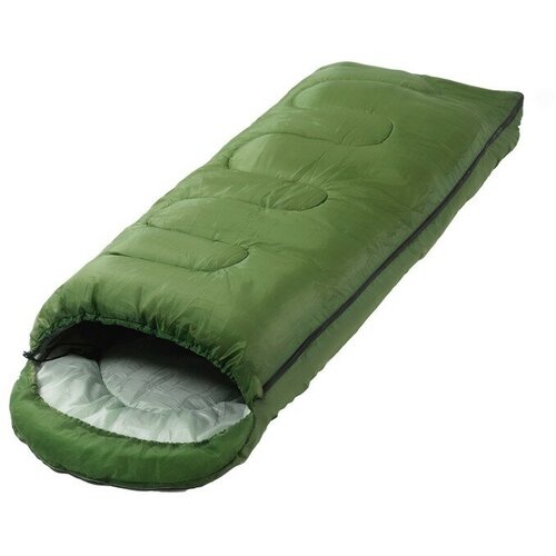 Спальный мешок туристический 220 х 75 см до -20 градусов 700 гм2 цвет мха 2110₽