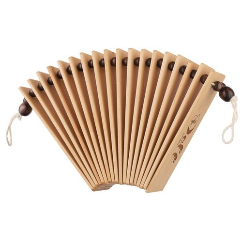 DTRM-07 Трещотка малая, бук, 18 пластин, 40х120мм, Doff