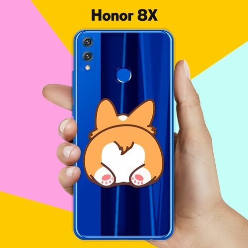 Силиконовый чехол Корги лежит на Honor 8X силиконовый чехол корги узором на honor 8x