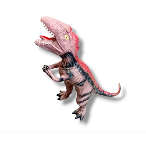 Игровая фигурка динозавр Монолофозавр 40 см со звуком черно-розовый