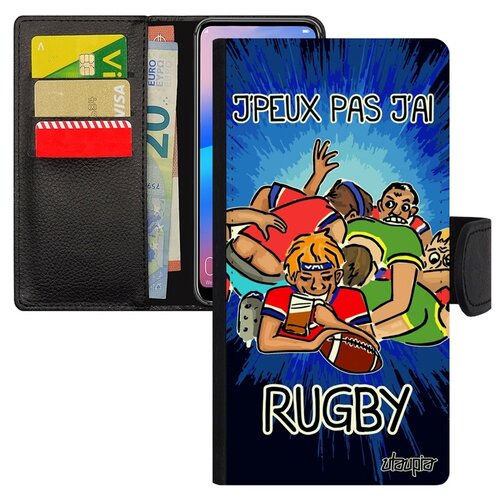 фото Чехол-книжка на телефон p20 lite, "не могу - у меня регби!" спорт пародия utaupia