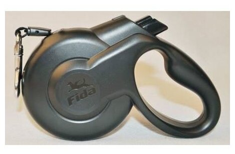 Fida Styleash Стильная рулетка 5м с выдвижной лентой для собак мелких пород до 15 кг черная 5135693