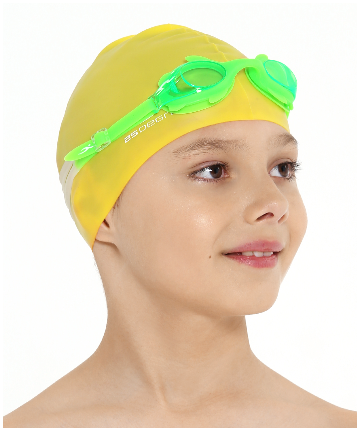 Шапочка для плавания 25DEGREES Nuance Yellow 25D21004K, силикон, детский