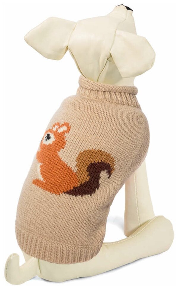 TRIOL свитер для собак Белочка бежевый (M) - фотография № 1