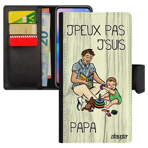 фото Чехол книжка на смартфон iphone 8, "не могу - стал папой!" повод комикс utaupia