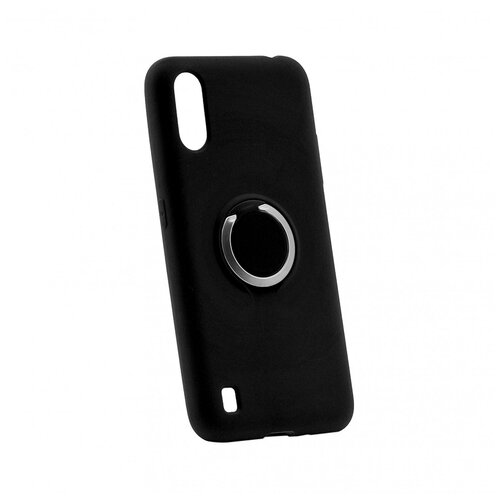 фото Чехол на samsung galaxy a01/a015 derbi slim silicone-3 с кольцом черный