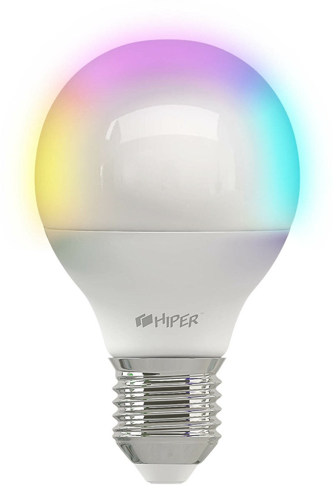Умная лампочка HIPER RGB/Умная LED Wi-Fi/Е27/Globe G45/Регулируемая яркость и цвет/6Вт/2700К-6500К/520 лм/IoT LED A1