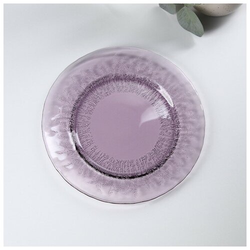 Тарелка десертная Magistro «Французская лаванда», d=21 см, цвет фиолетовый