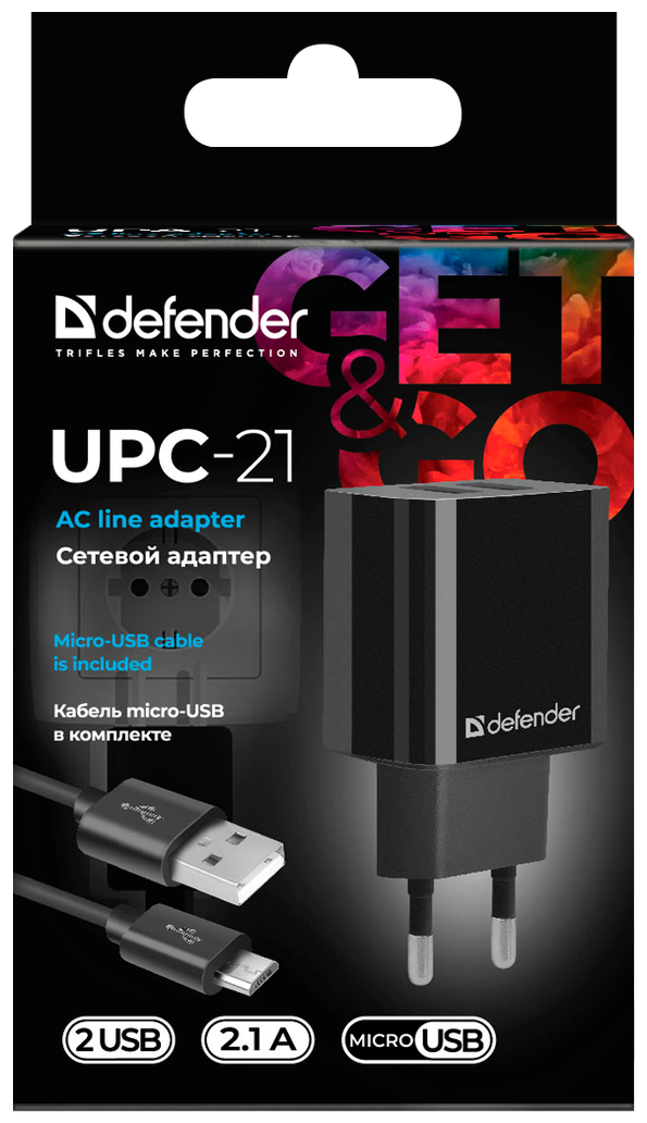 Зарядное устройство сетевое Defender 83581 5V/2.1A 2XUSB - фото №12